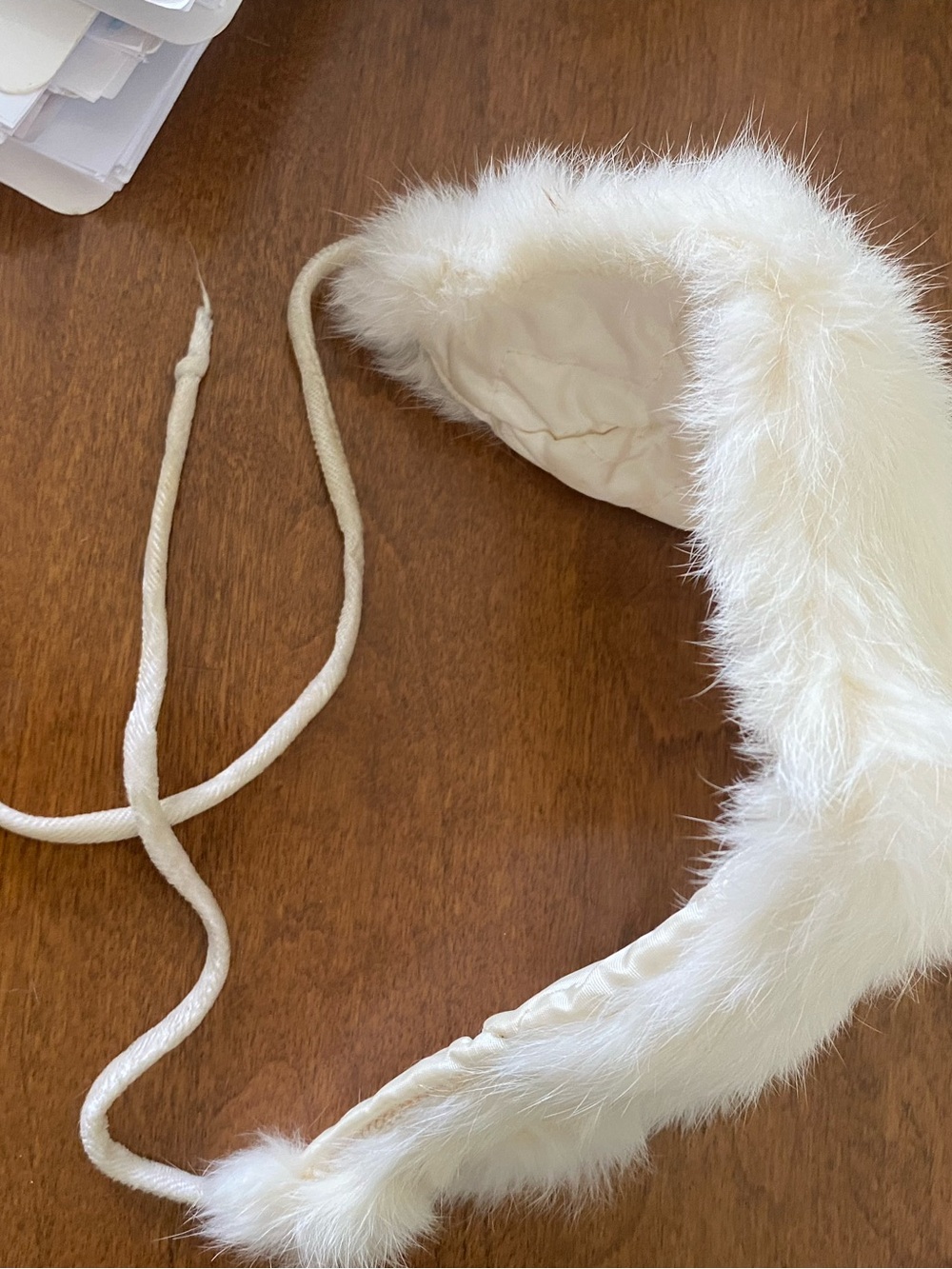 Kids RealFur Ear Warmer Headband - Cream
